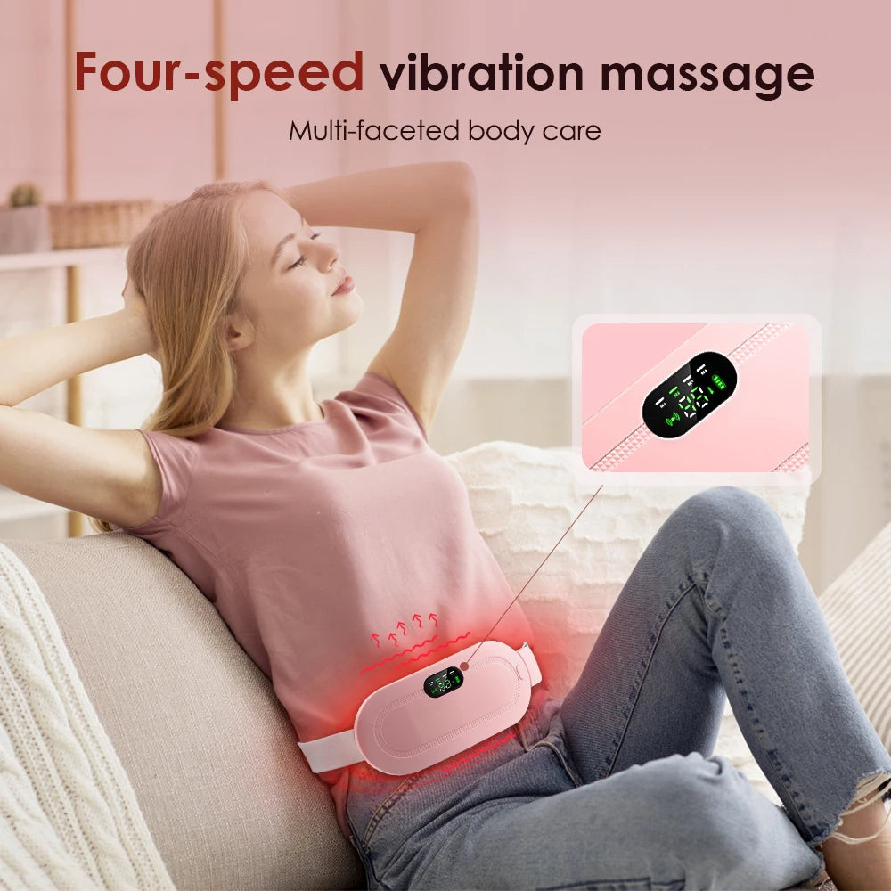 Menstrual Heating Pad Relief Pain Belt Massager