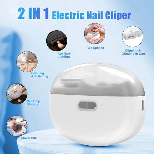 2 in 1  Electric Nail Clipper & Polisher