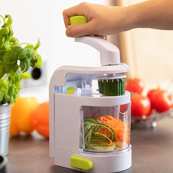 4-IN-1 Vegetable Spiralizer & Noodle Maker with Suction Cup Vegetable Cutter Slicer